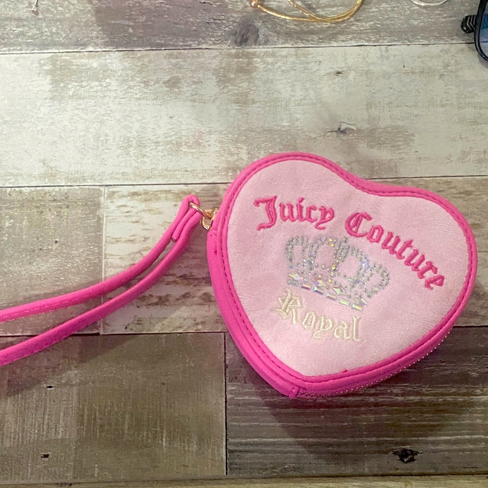 Juicy Couture Pink Heart Kids Wristlet